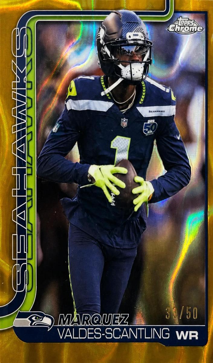 2025 Topps Chrome Football Gold Lava Refractor Marquez Valdes-Scantling #272