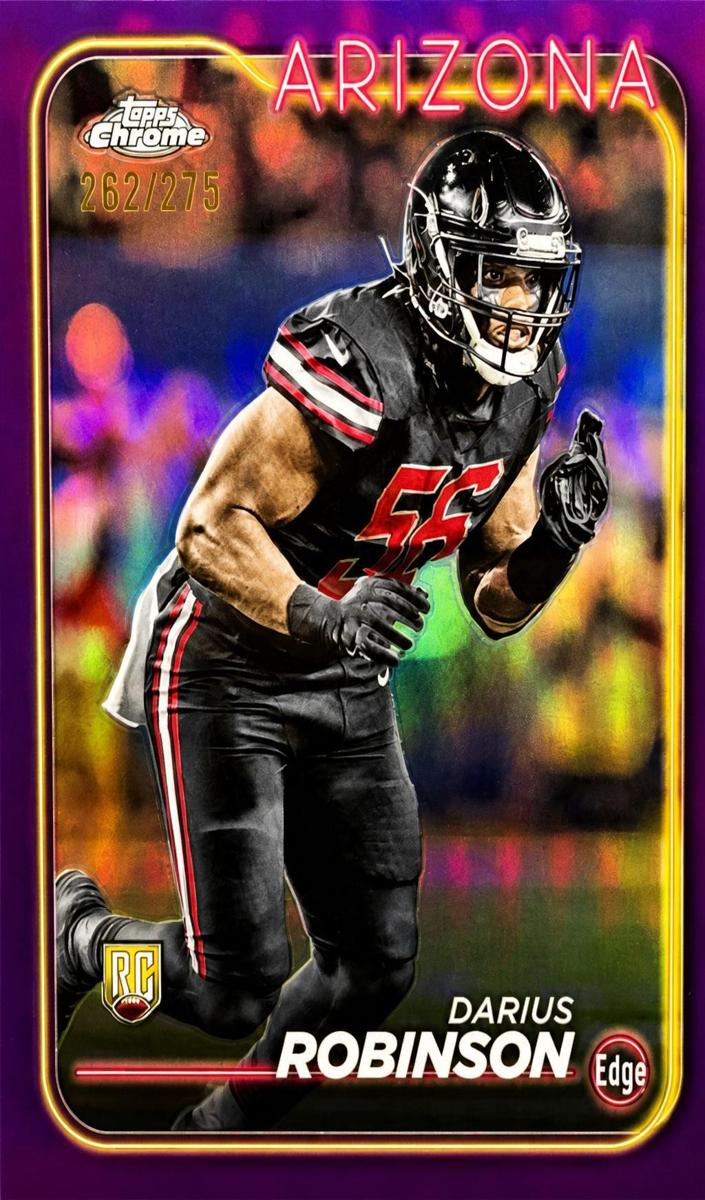 2024 Topps Chrome Football Purple Refractor Darius Robinson #289