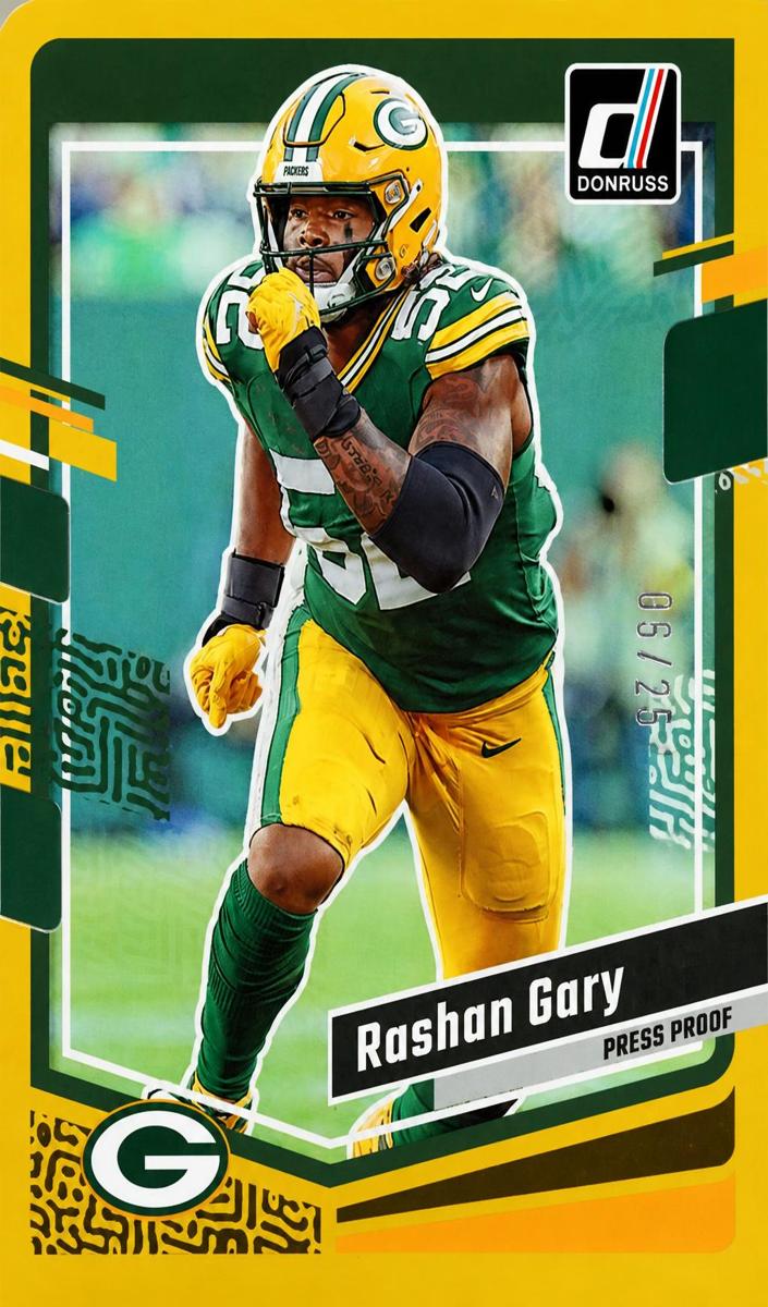 2023 Panini Donruss Football Press Proof Gold Die-Cut Rashan Gary #113