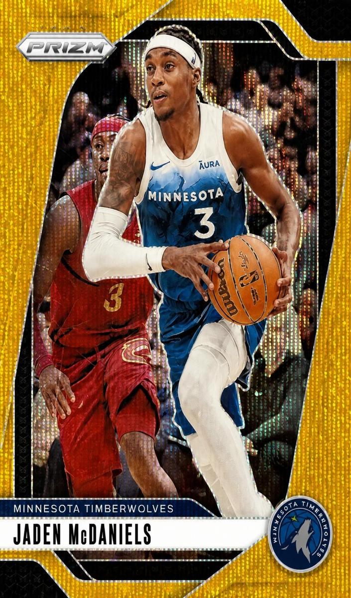 2024 Panini Prizm Basketball Gold Wave Jaden McDaniels #175