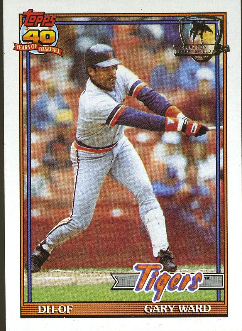 1991 Topps Baseball Gary Ward #556 PSA 9