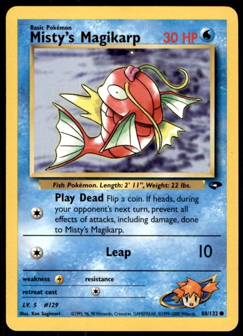 2000 Pokemon Gym Challenge Misty's Magikarp #88 PSA 10