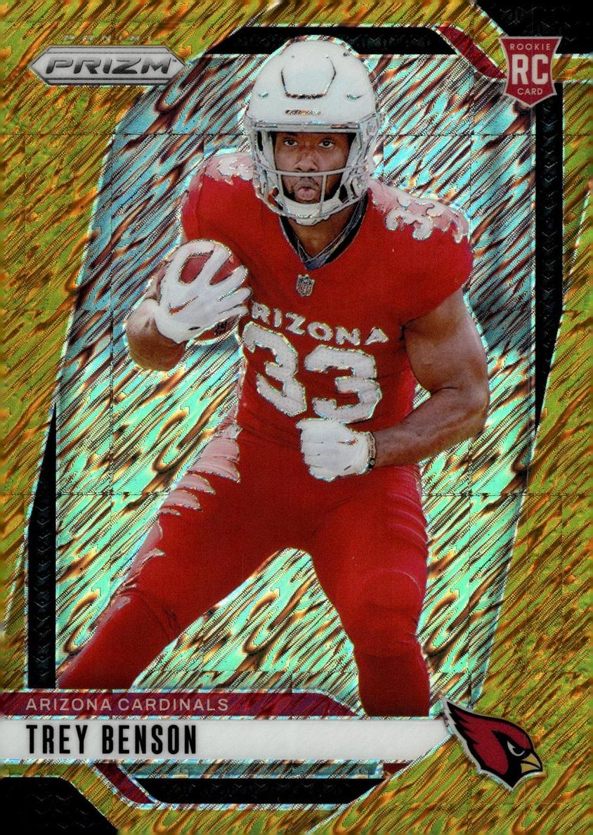 2024 Panini Prizm Football Gold Shimmer Trey Benson #392