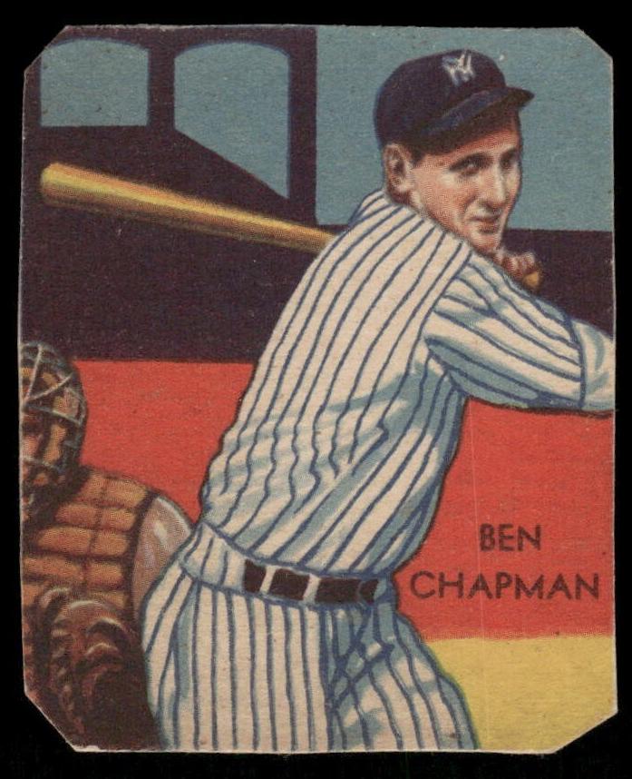 1934 R327 National Chicle Diamond Stars Baseball Ben Chapman #38 PSA 5