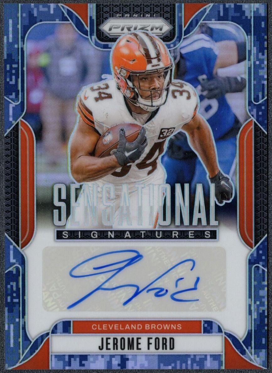 2024 Panini Prizm Football Navy Camo Jerome Ford #SS-JFD