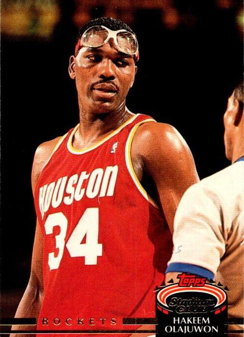 1992 Topps Stadium Club Basketball Hakeem Olajuwon #220 PSA 9