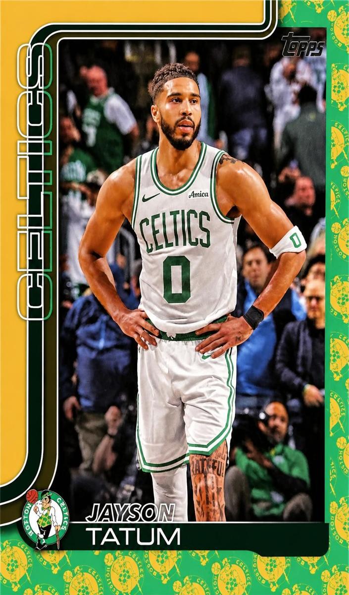 2025 Topps Basketball Team Color Border Jayson Tatum #1 PSA 7