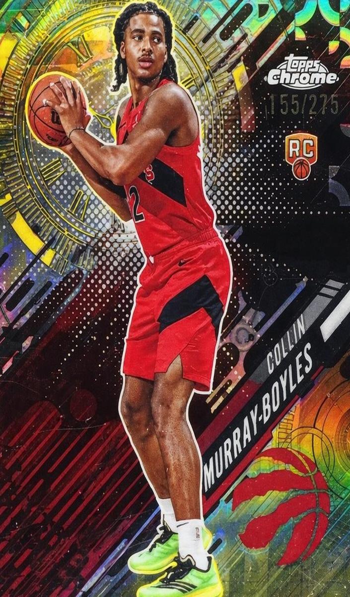 2025 Topps Chrome Basketball Yellow Refractor Collin Murray-Boyles #GT-23 PSA 10