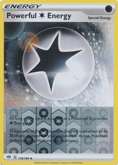 2020 Pokemon Sword & Shield Darkness Ablaze Reverse Foil Powerful Energy #176 PSA 10