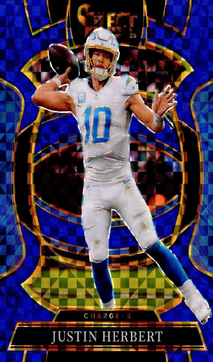 2025 Panini Select Football Blue Justin Herbert #1