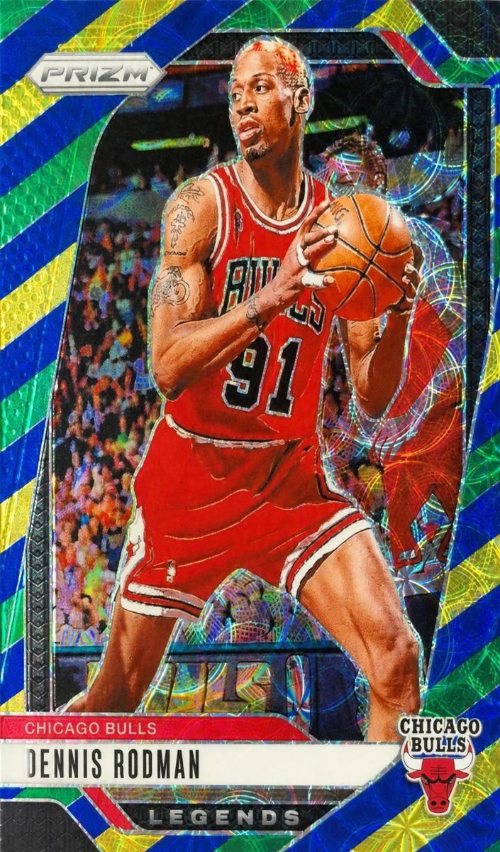 2024 Panini Prizm Basketball Choice Blue Yellow and Green Dennis Rodman #277 PSA 9