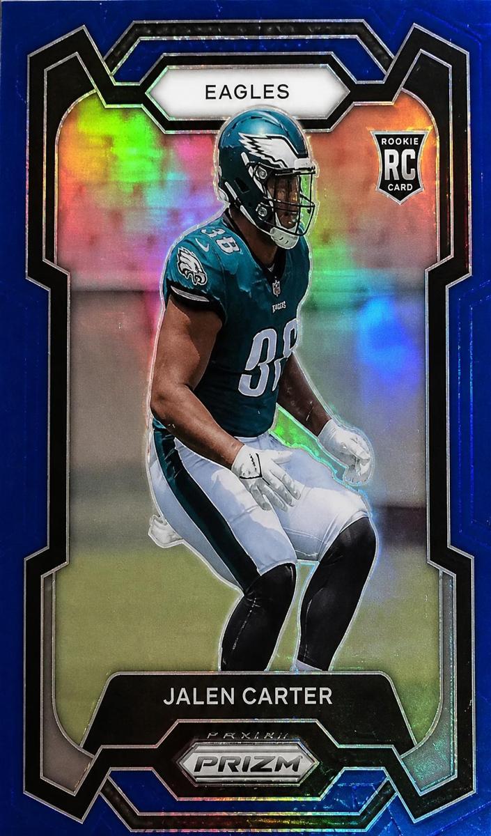 2023 Panini Prizm Football Blue Jalen Carter #381 PSA 9
