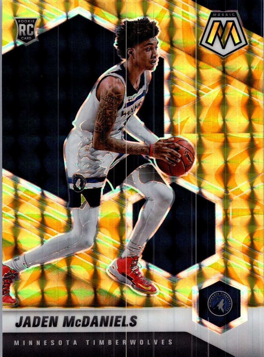 2020 Panini Mosaic Basketball Reactive Yellow Jaden McDaniels #235 PSA 10