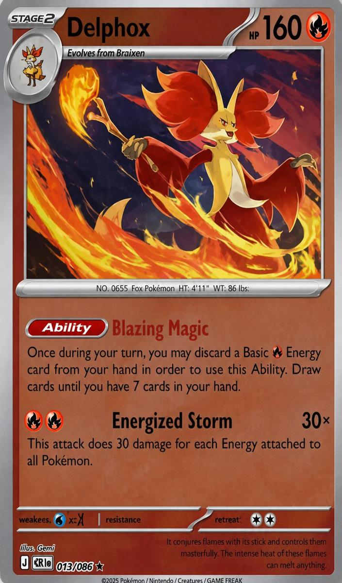 2026 Pokemon Mega Evolution Chaos Rising Delphox #13