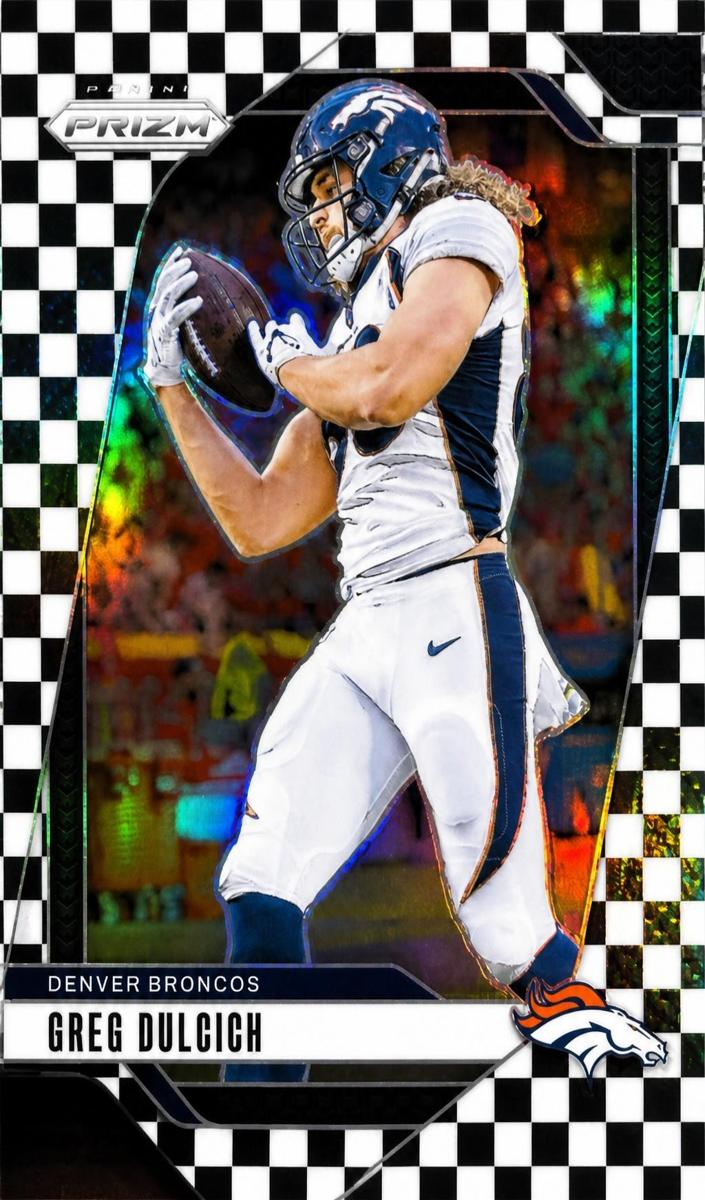 2024 Panini Prizm Football Black and White Checker Greg Dulcich #85