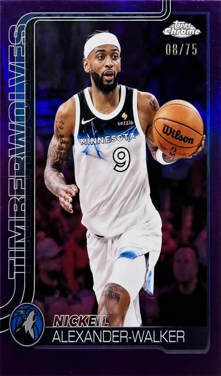 2025 Topps Chrome Basketball Purple Refractor Nickeil Alexander-Walker #193