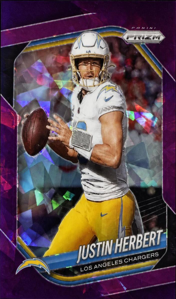 2025 Panini Prizm Football Purple Ice Justin Herbert #215