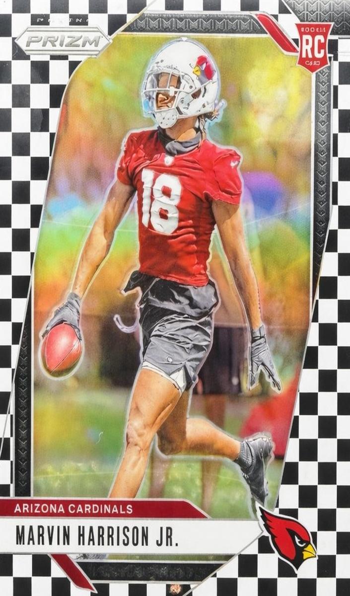 2024 Panini Prizm Football Black and White Checker Marvin Harrison Jr. #375