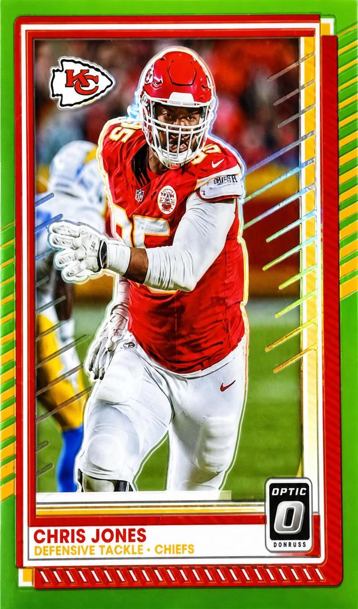 2025 Donruss Optic Football Neon Green Chris Jones #82