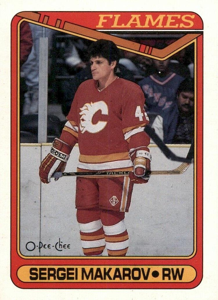 1990 O-Pee-Chee Hockey Sergei Makarov #60 PSA 8