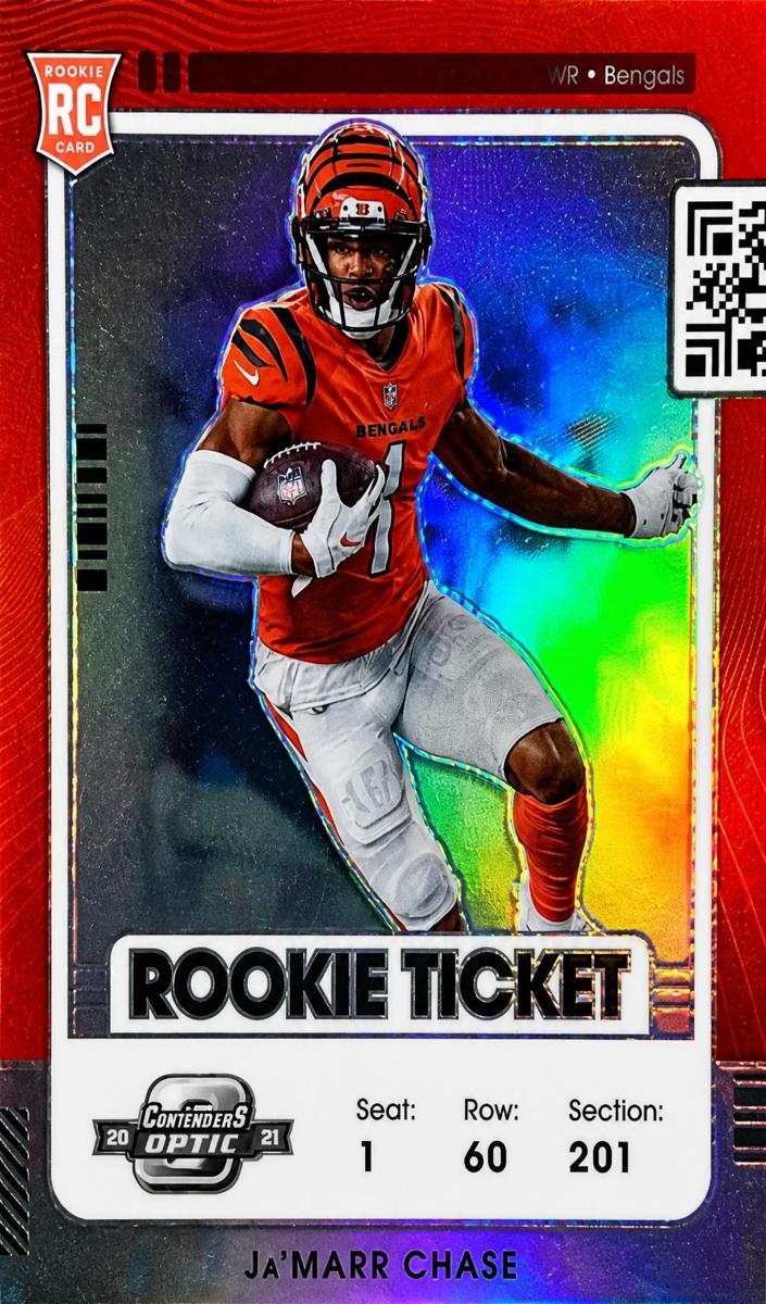 2021 Panini Contenders Optic Football Silver Ja'Marr Chase #71 PSA 9