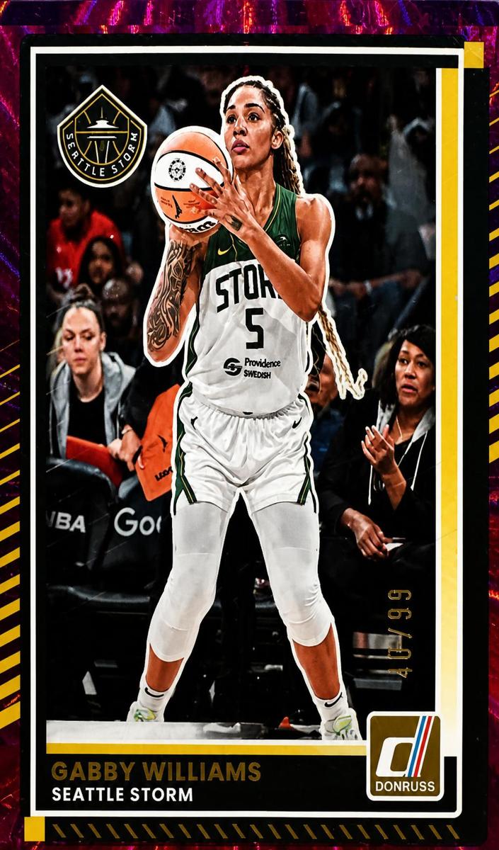 2025 Panini Donruss WNBA Basketball Purple Laser Gabby Williams #75