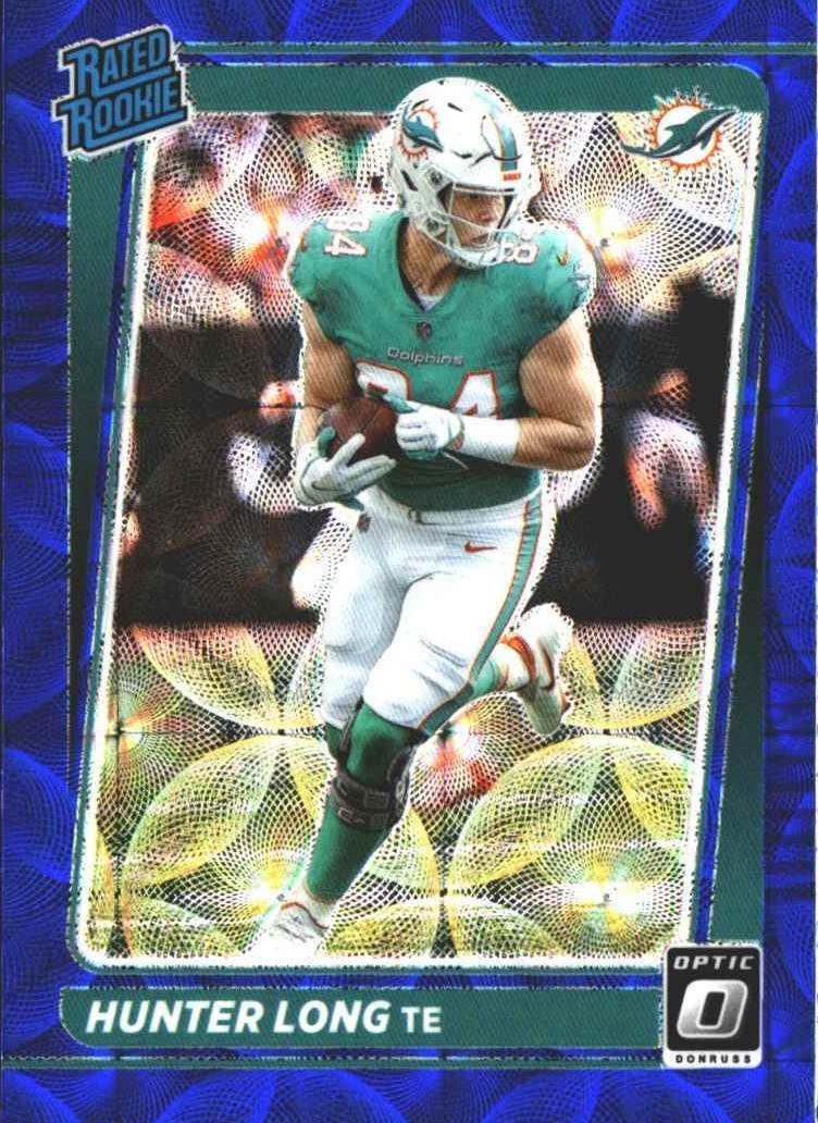 2021 Donruss Optic Football Blue Scope Hunter Long #281