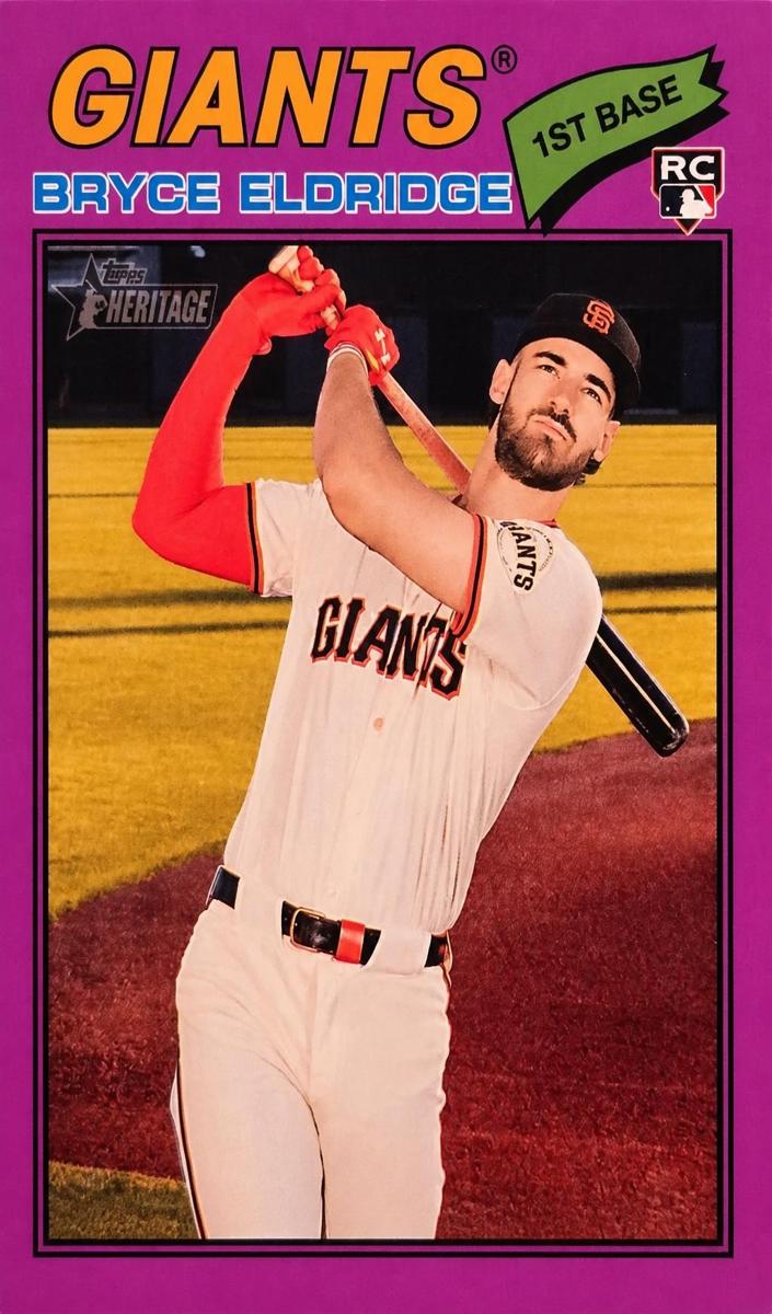 2026 Topps Heritage Baseball Light Purple Bordered Bryce Eldridge #310