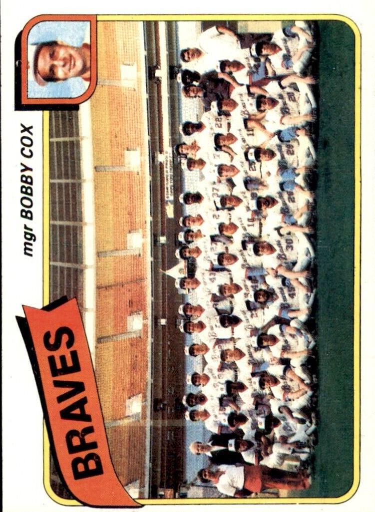 1980 Topps Baseball Atlanta Braves #192 PSA 9