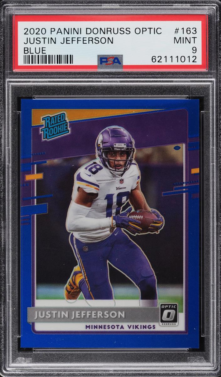 2020 Donruss Optic Football Blue Justin Jefferson #163