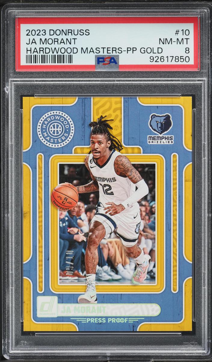 2023 Panini Donruss Basketball Press Proof Gold Ja Morant #10 PSA 9