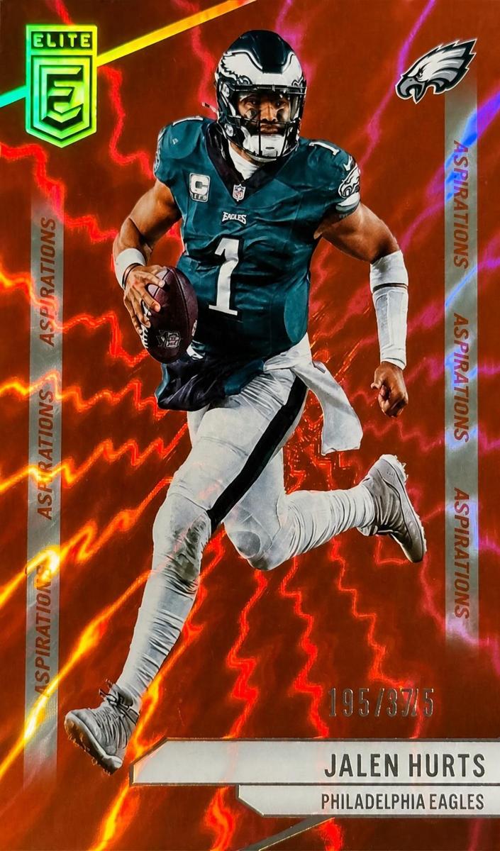 2024 Donruss Elite Football Aspirations Shimmer Jalen Hurts #90 SGC 8.5