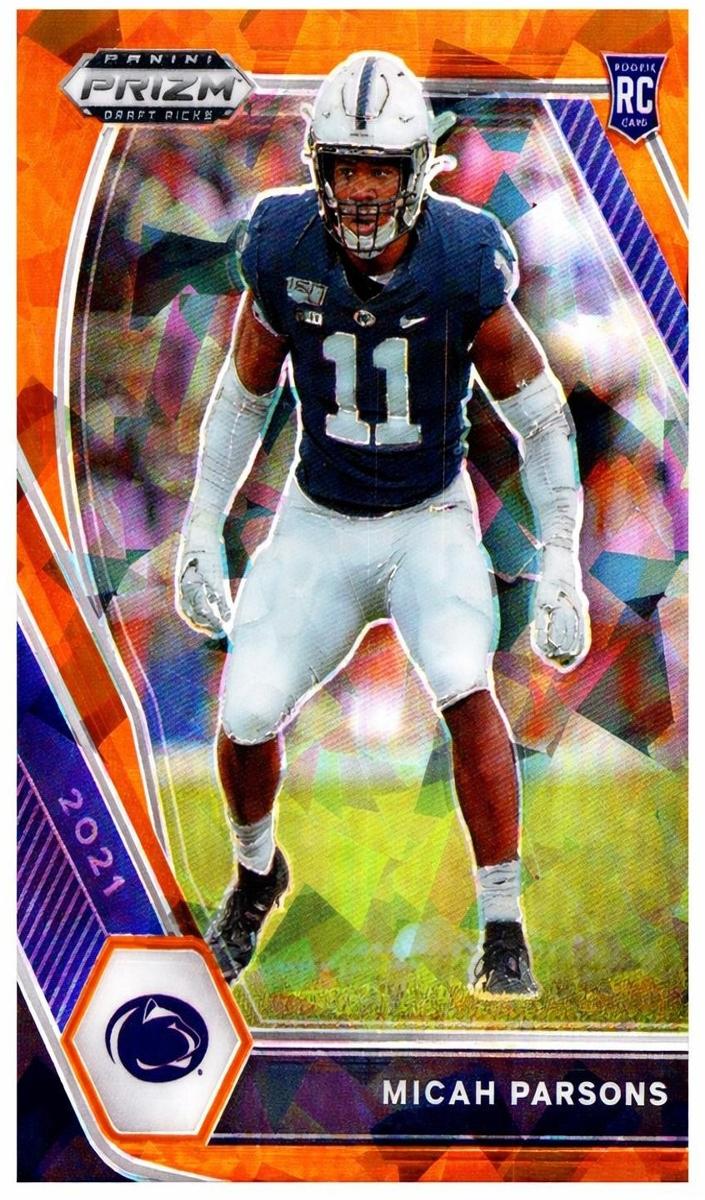 2021 Panini Prizm Draft Picks Football Orange Ice Micah Parsons #136 PSA 10
