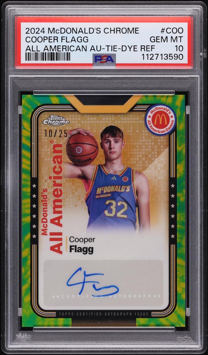 2024 Topps Chrome McDonald's All American Basketball Tie-Dye Refractor Cooper Flagg #SMS-COO