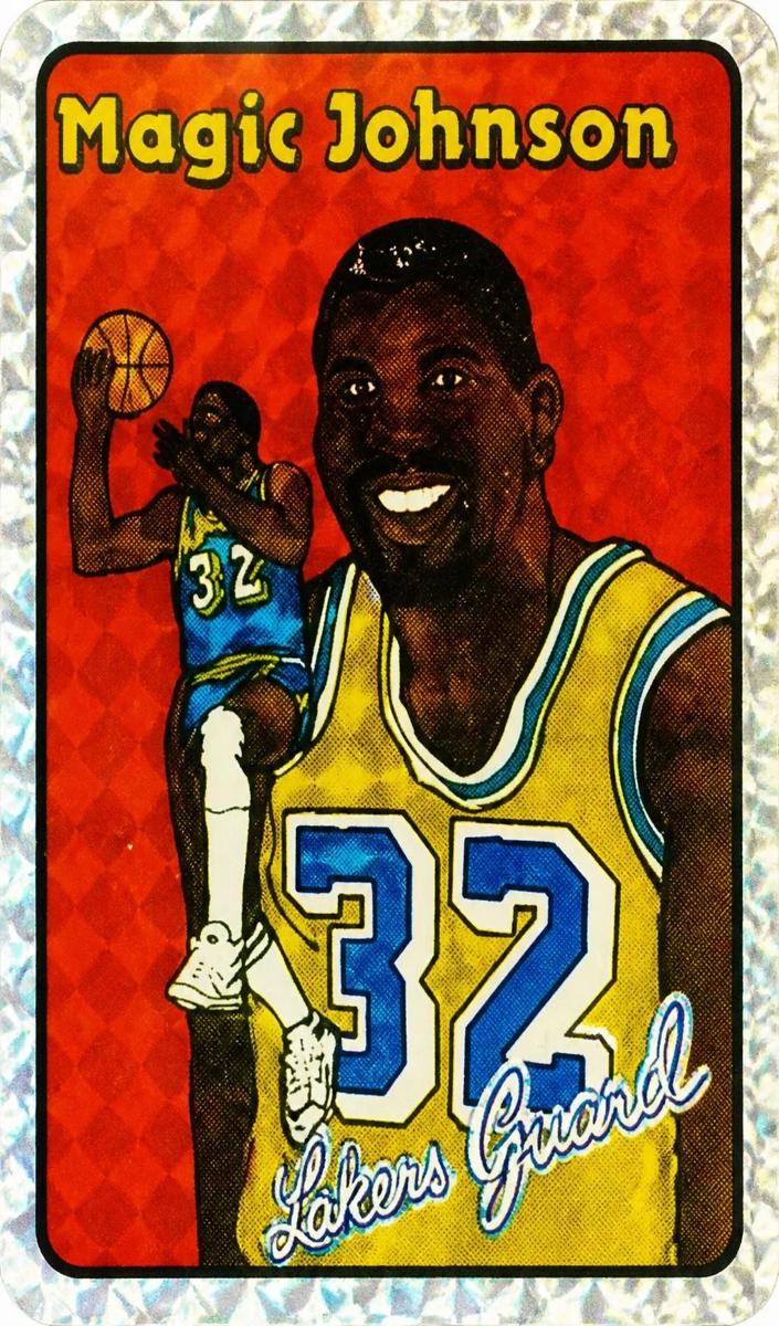 1985 Prism Jewel Stickers Basketball Magic Johnson #NNO