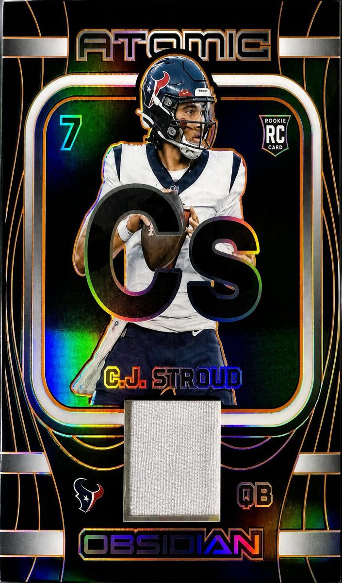 2023 Panini Obsidian Football Electric Etch Orange C.J. Stroud #AMA-CST PSA 8