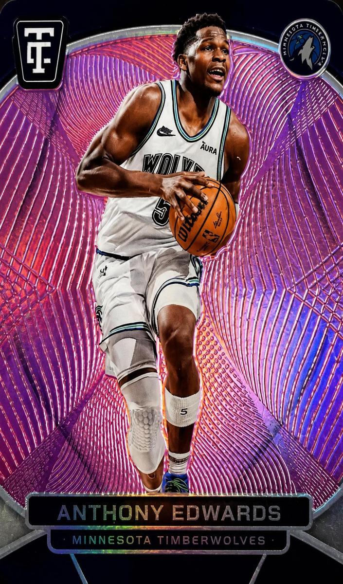 2024 Panini Totally Certified Basketball Mirror Platinum Pink Die Cut Anthony Edwards #126