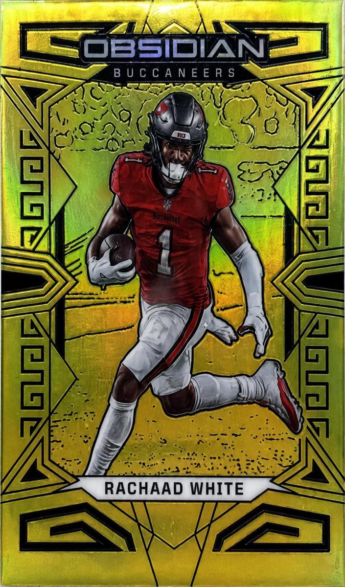 2023 Panini Obsidian Football Asia Electric Etch Gold Flood Rachaad White #93