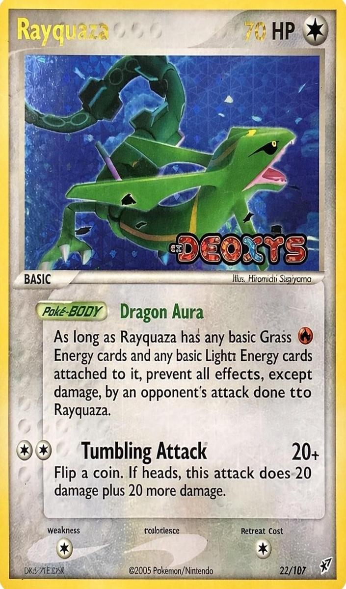 2005 Pokemon EX Deoxys Reverse Holo Rayquaza #22