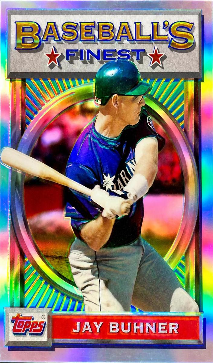 1993 Topps Finest Baseball Refractor Jay Buhner #124