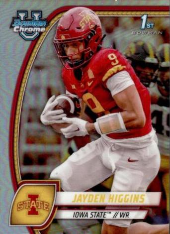 2024 Bowman Chrome University Football Refractor Jayden Higgins #94