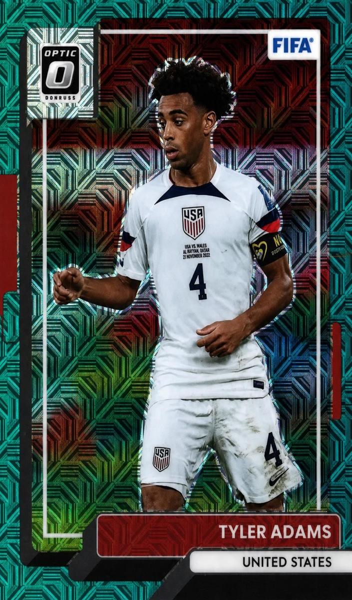 2022 Panini Donruss Soccer Optic Teal Mojo Tyler Adams #173 PSA 10