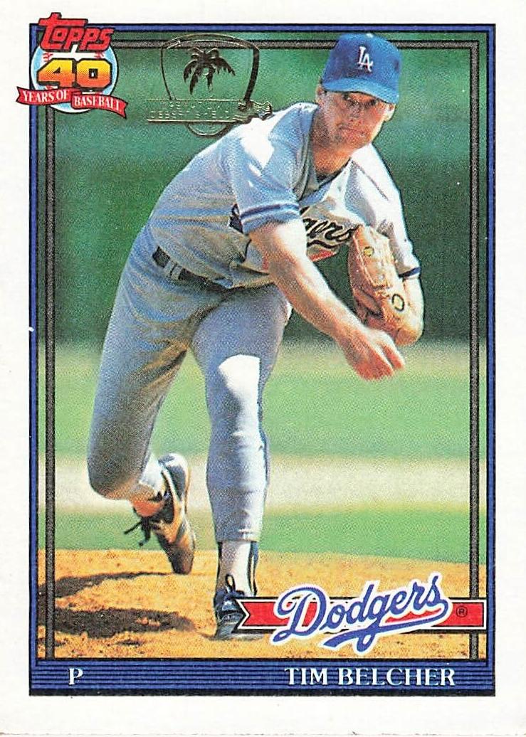 1991 Topps Baseball Tim Belcher #25 PSA 10