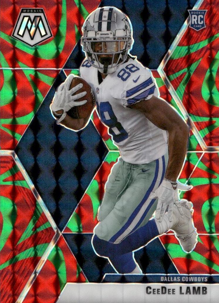 2020 Panini Mosaic Football Mosaic Reactive Green CeeDee Lamb #207