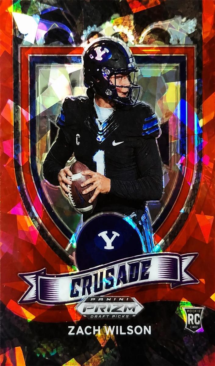 2021 Panini Prizm Draft Picks Football Red Ice Zach Wilson #168