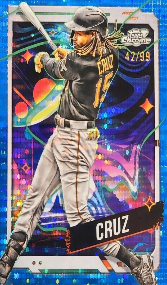 2024 Topps Cosmic Chrome Baseball Blue Moon Refractor Oneil Cruz #136