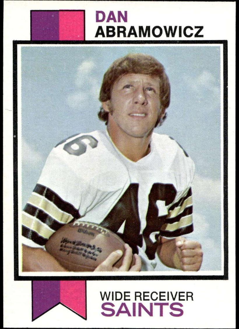 1973 Topps Football Dan Abramowicz #383 PSA 9