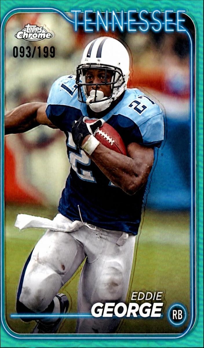 2024 Topps Chrome Football Aqua Refractor Eddie George #189