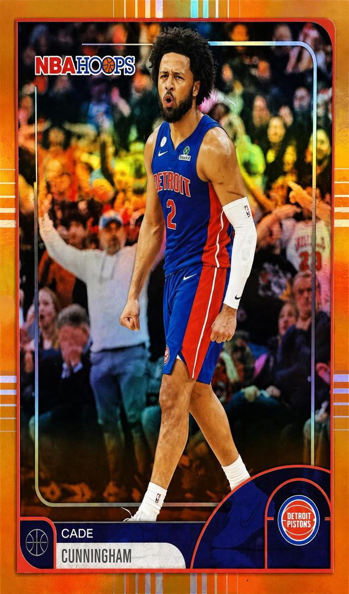 2025 Topps NBA Hoops Basketball Orange Hoops Cade Cunningham #81