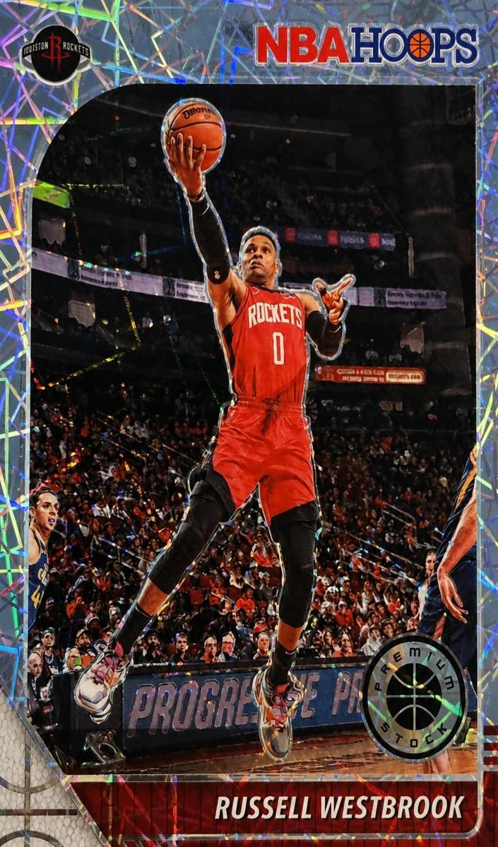 2019 Panini Hoops Premium Stock Basketball Silver Laser Russell Westbrook #129